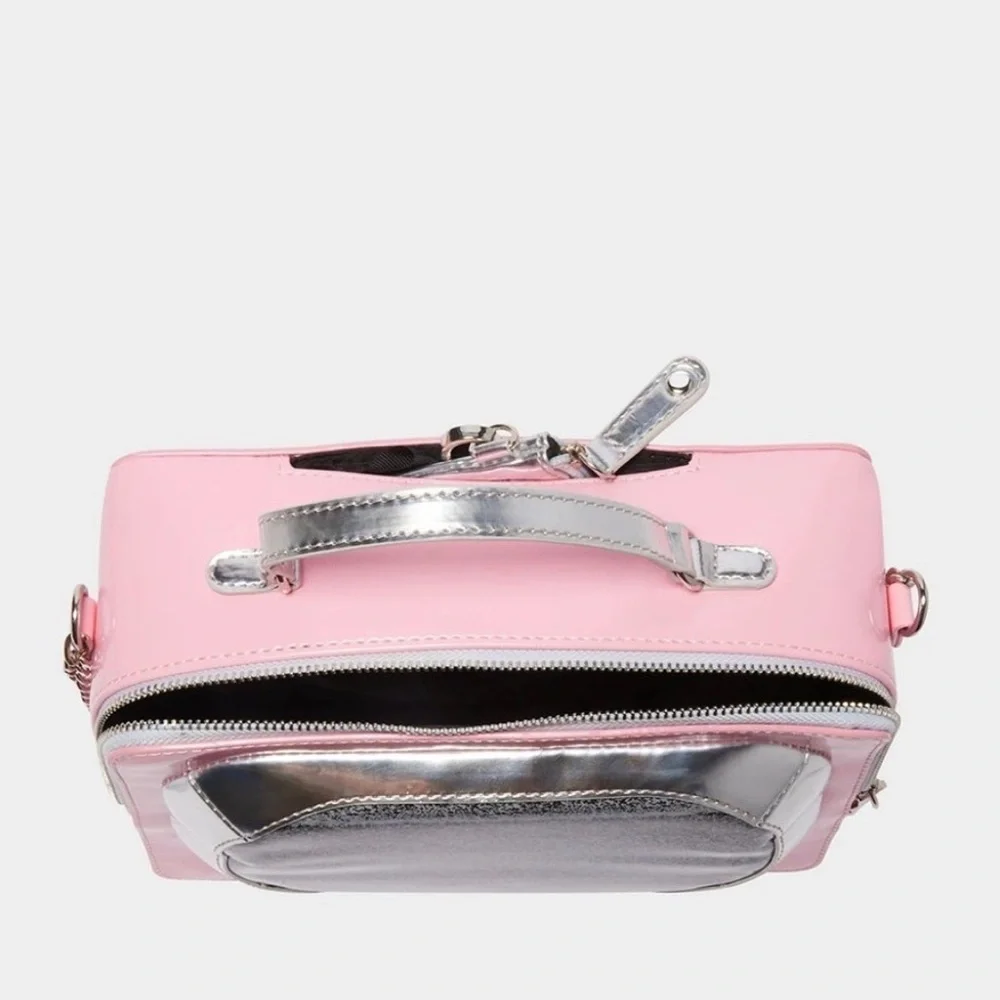 NWT Betsey Johnson Kitsch Pink Boob TubeCrossbody Bag & TV Remote Pouch BJ32545M